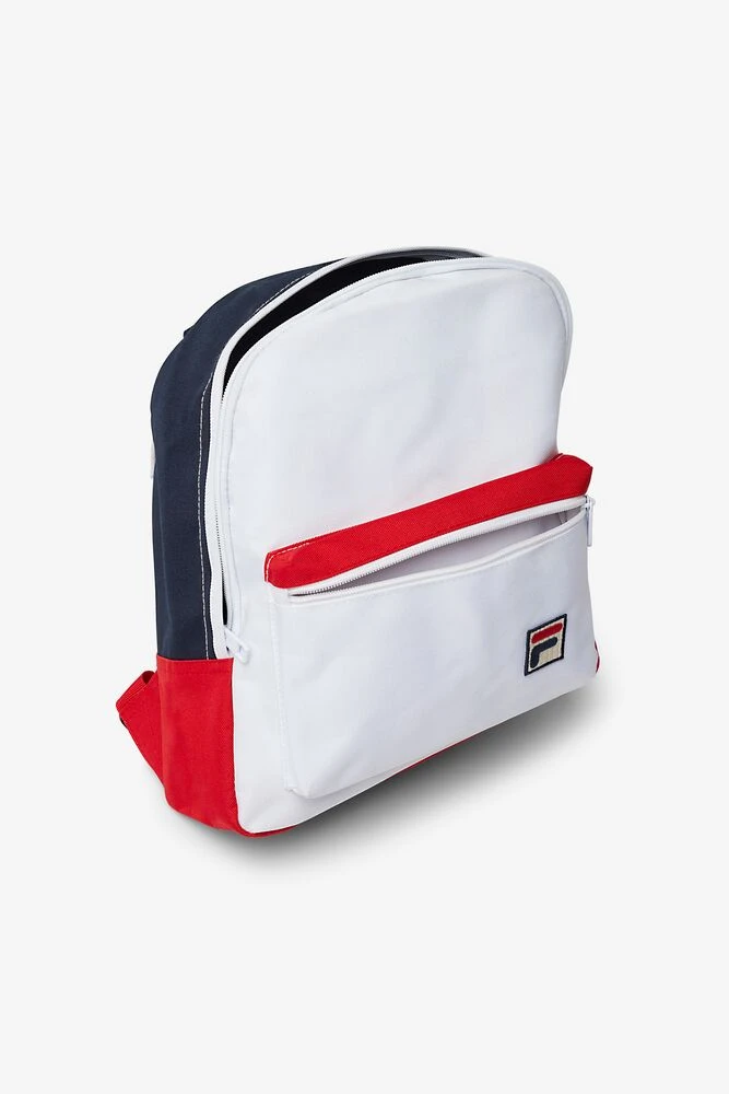 Fila Mini Backpack - White/Navy/Red 2 Fila Mini Backpack - White/Navy/Red - Image 2