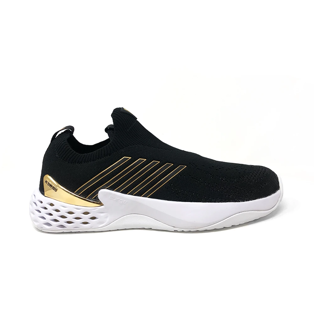 K-Swiss Aero Knit (Men's) - Black/Gold/White 1 K-Swiss Aero Knit (Men's) - Black/Gold/White