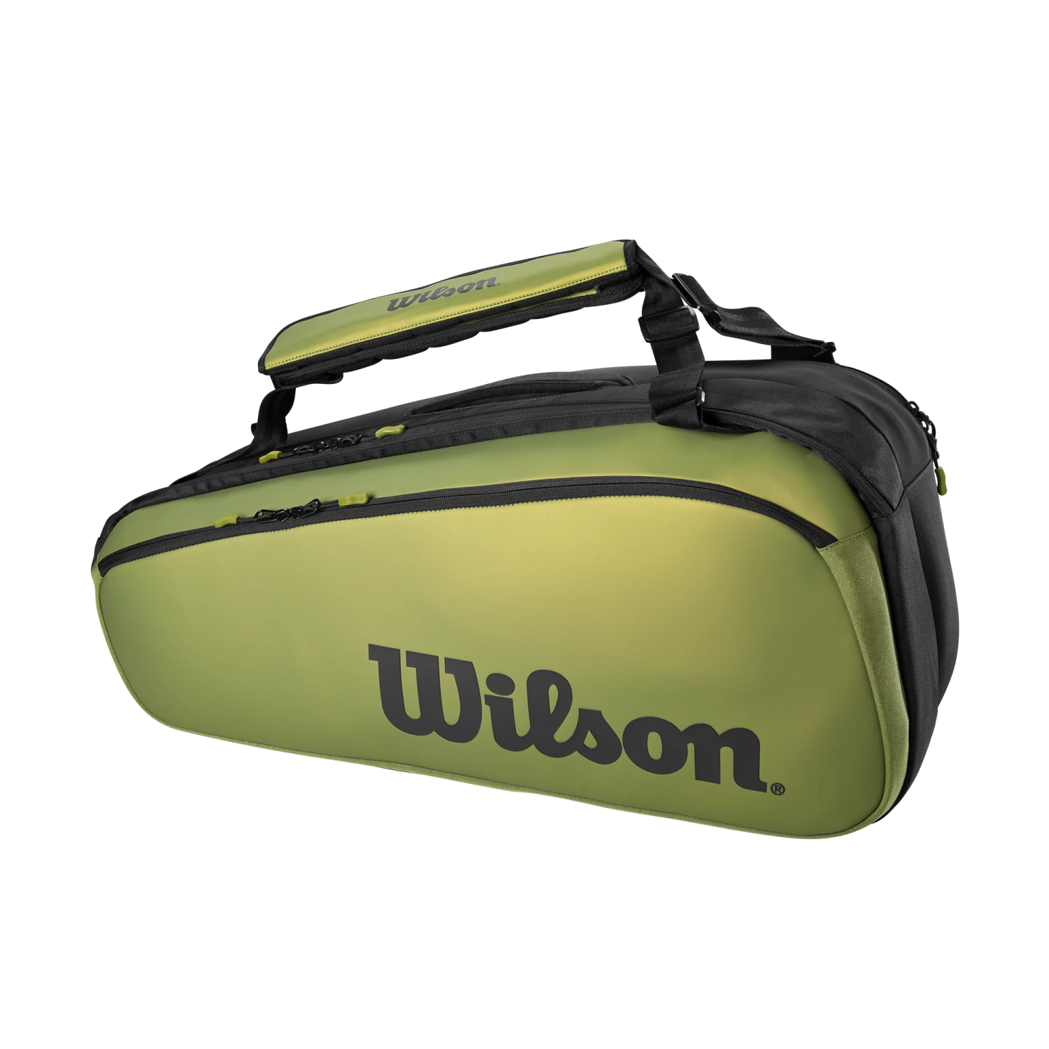 Wilson Blade V8 Super Tour 9 Pack Bag - Black/Green 1 Wilson Blade V8 Super Tour 9 Pack Bag - Black/Green