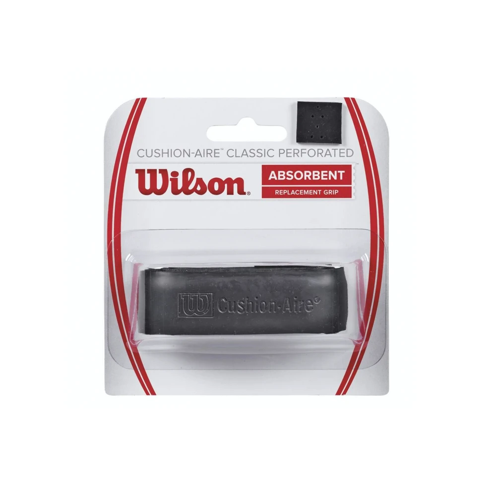 Wilson Cushion-Aire Classic Perforated Replacement Grip - Black 1 Wilson Cushion-Aire Classic Perforated Replacement Grip - Black