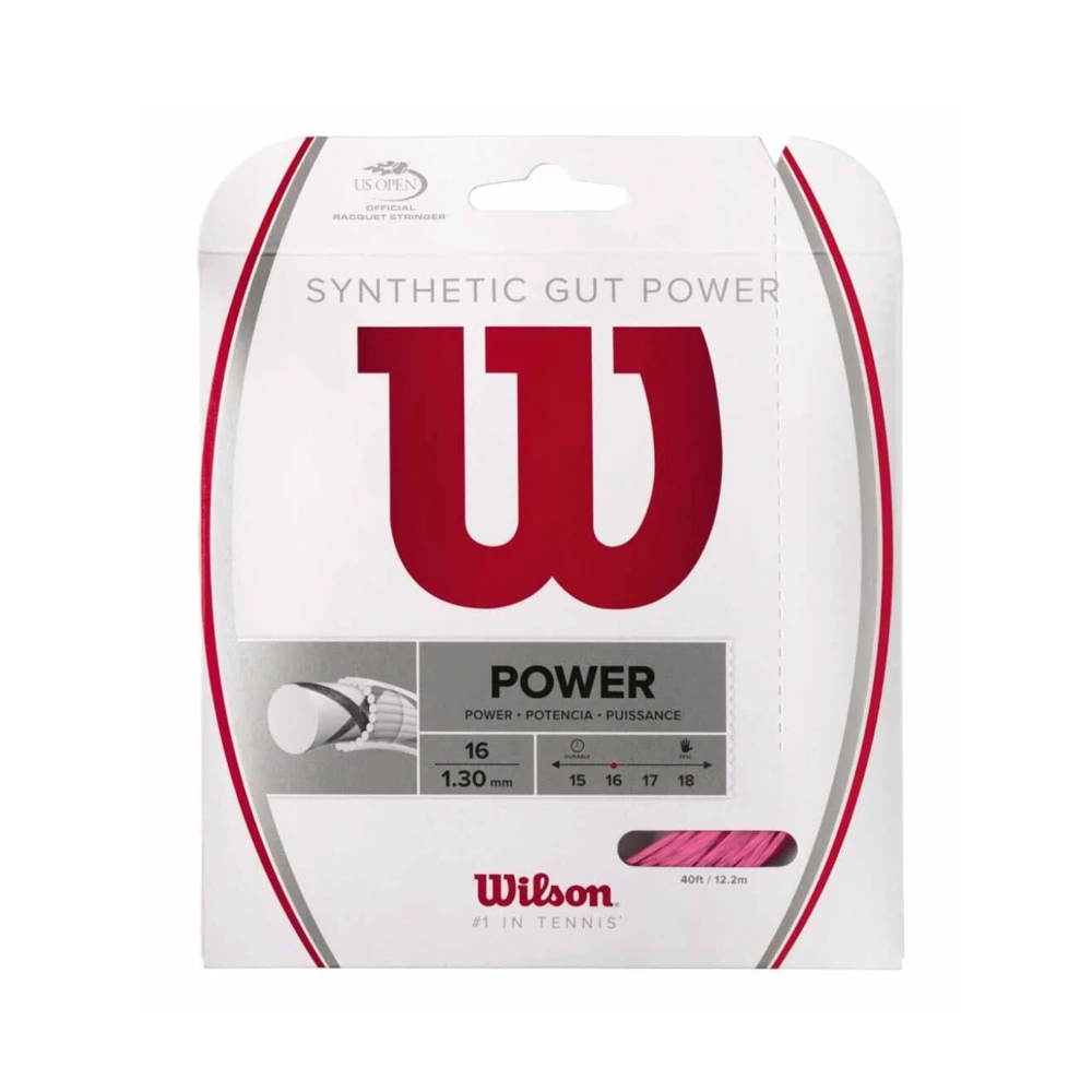 Wilson Synthetic Gut Power 16 Pack - Pink 1 Wilson Synthetic Gut Power 16 Pack - Pink