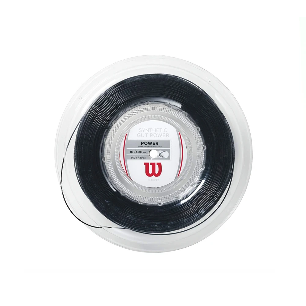 Wilson Synthetic Gut Power 16 Reel (200m) - Black 1 Wilson Synthetic Gut Power 16 Reel (200m) - Black