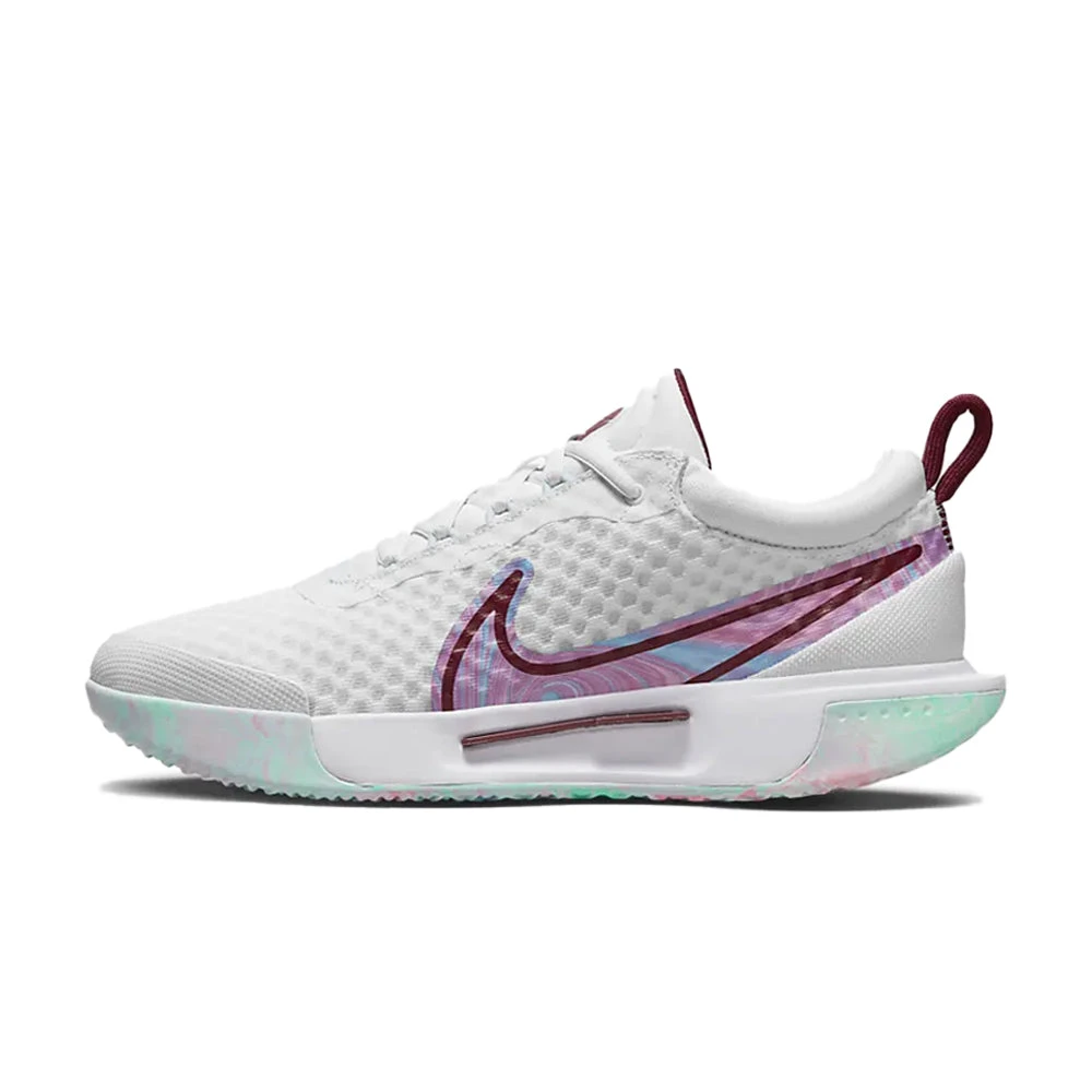 Nike Court Zoom Pro (Women's) - White/Dark Beetroot 2 Nike Court Zoom Pro (Women's) - White/Dark Beetroot - Image 2