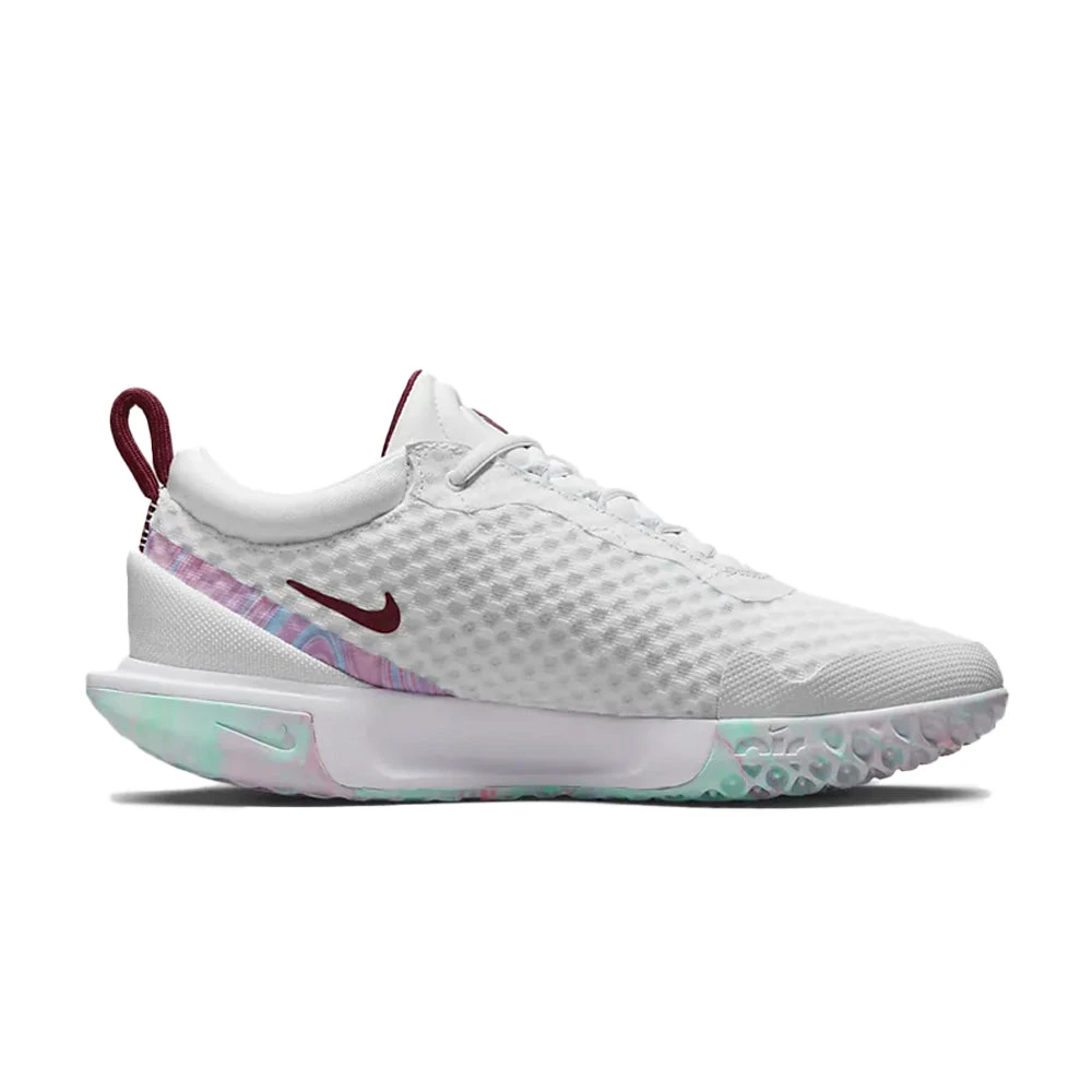 Nike Court Zoom Pro (Women's) - White/Dark Beetroot 3 Nike Court Zoom Pro (Women's) - White/Dark Beetroot - Image 3