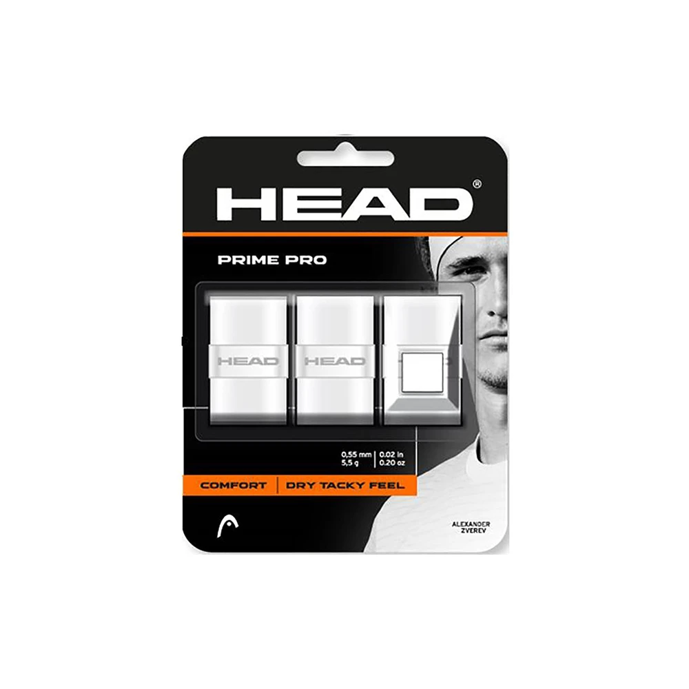 Head Prime Pro Overgrip (3 Pack) - White 1 Head Prime Pro Overgrip (3 Pack) - White
