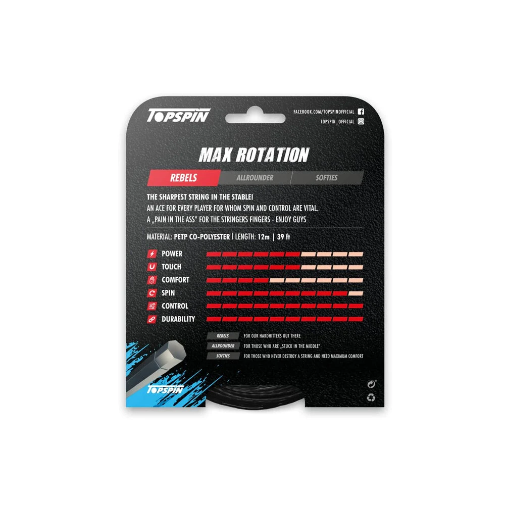 Topspin Max Rotation (1.27mm) - Black 2 Topspin Max Rotation (1.27mm) - Black - Image 2