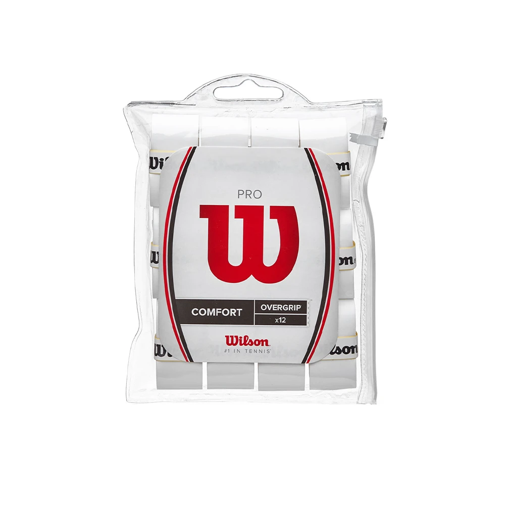 Wilson Pro Overgrip - 12 Pack - White 1 Wilson Pro Overgrip - 12 Pack - White